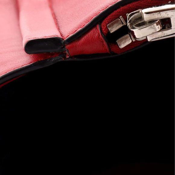 Prada Belted Concept Double Zip Tote Calfskin Small Red - Picture 7 of 12